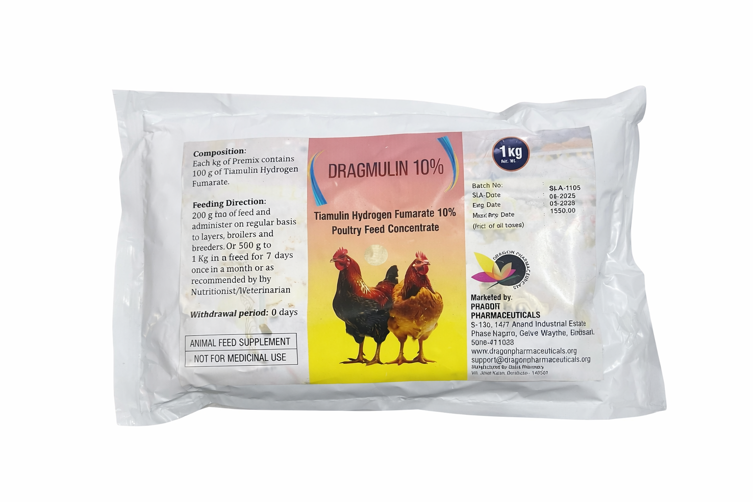 Dragmulin 10% Dragmulin 10% Poultry Feed Supplement 1Kg